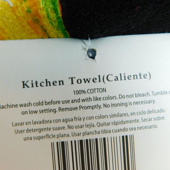 Kay Dee Designs Southwest Cotton Kitchen Towel, Hot Pad LOT Of 6 Peppers Black - Picture 11 of 14